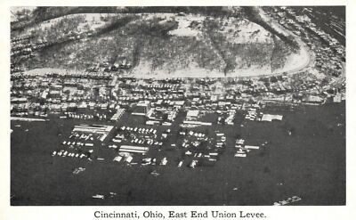 East End Union Levee Cincinnati Ohio OH Vintage Postcard 1920's