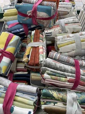 PRESTIGIOUS TEXTILES 2 X designer Fabric Bundles . Made Up Of 6 Pieces Over Quarter Of Metre Each