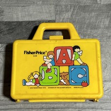 Fisher Price Play Lunch box ABC Pretend Plastic 1979 With Thermos W7