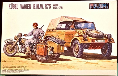 FUJIMI scala 1 :76  Kubel Wagen + BMW R75 Side Car -  Kit  N°76020 - Photo 1/2