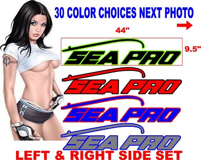 SEA PRO SEAPRO BOAT DECALS DECAL HULL 30 COLOR CHOICES message for other options