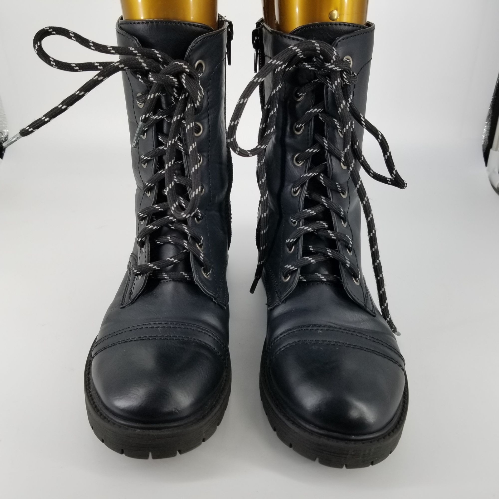 Madden Girl Combat Boots 6.5M Black 