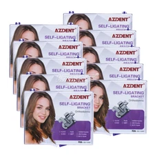 Dental Self-ligating Brackets Ortho Braces MBT/Roth 022 Hooks 3 4 5 AZDENT