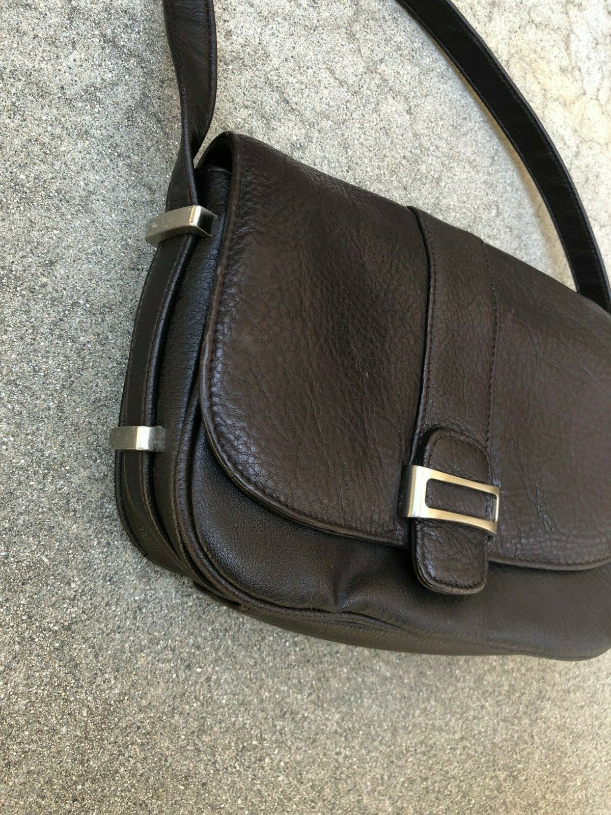 St. John's Bay Women's Genuine Tumble Leather Hobo Travel Crossbody Bag