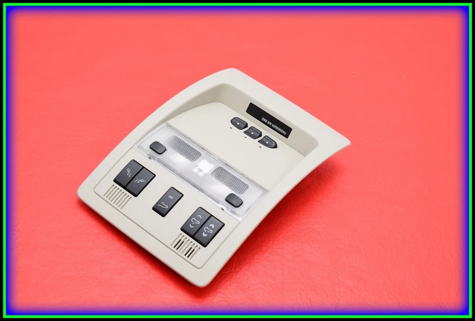 07–14 Cadillac GMC Overhead Console Dome Map Lights Sunroof Switch Gray OEM - Image 3 of 4