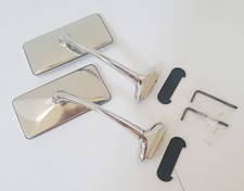 Universal Square Peep Mirrors Classic Truck Jeep Hotrod Complete Kit Universal Square Peep Mirrors Classic Truck Jeep Hotrod Complete Kit