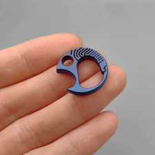 Mini Titanium Keychain Carabiner Opener EDC Outdoor Travel Size Hanging Buckle