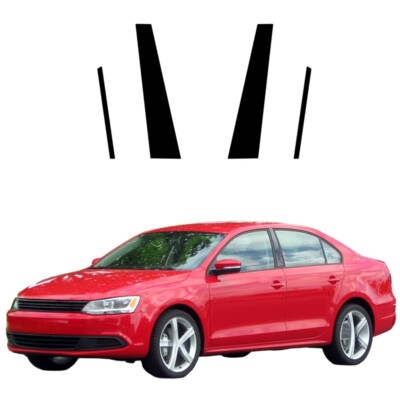 4 Stück Schwarz Fenster Säulenpfosten Tür Verkleidung Für VW Jetta Vento 11 2018