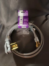 Smart Choice Dryer Cord 6' 30 Amp 3 Wire With Strain Relief Clamp For Laundry