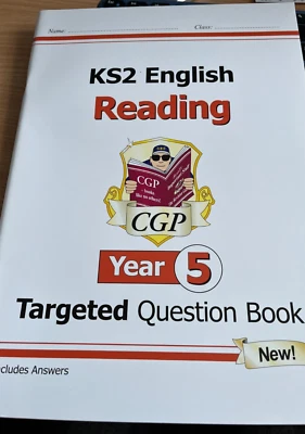 COORDINATION GROUP PUBLICATIONS LTD (CGP) KS2 English Year 5 Reading Targeted Question Book NEW. ANSWERS INC.