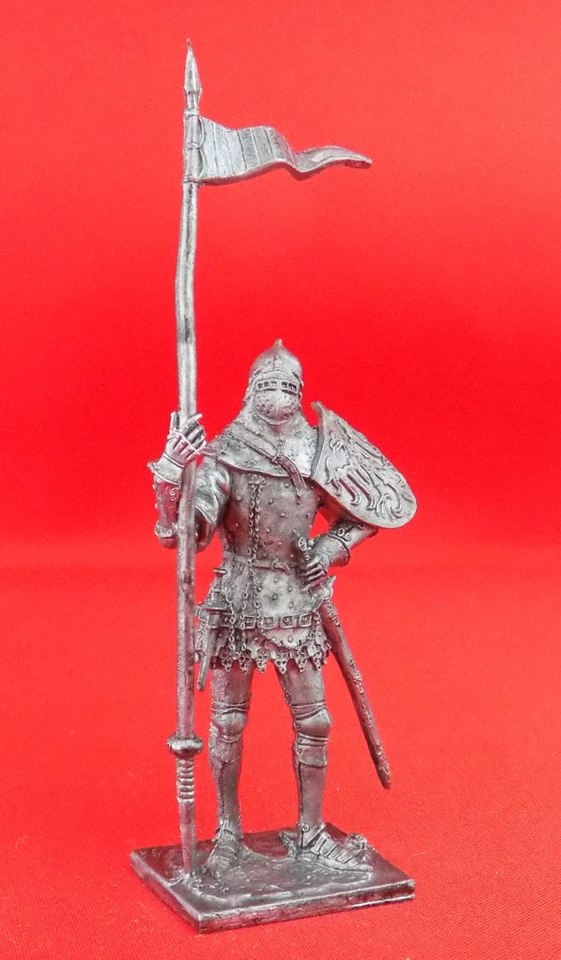 Estatuilla de estaño 54 mm miniatura escultura juguete soldado 1:32 caballero bohemio 14 Foto 2 de 4