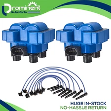 2 Ignition Coil Pack&Spark Plug Wire Set For Ford F150F250 Lincoln Mercury FD487