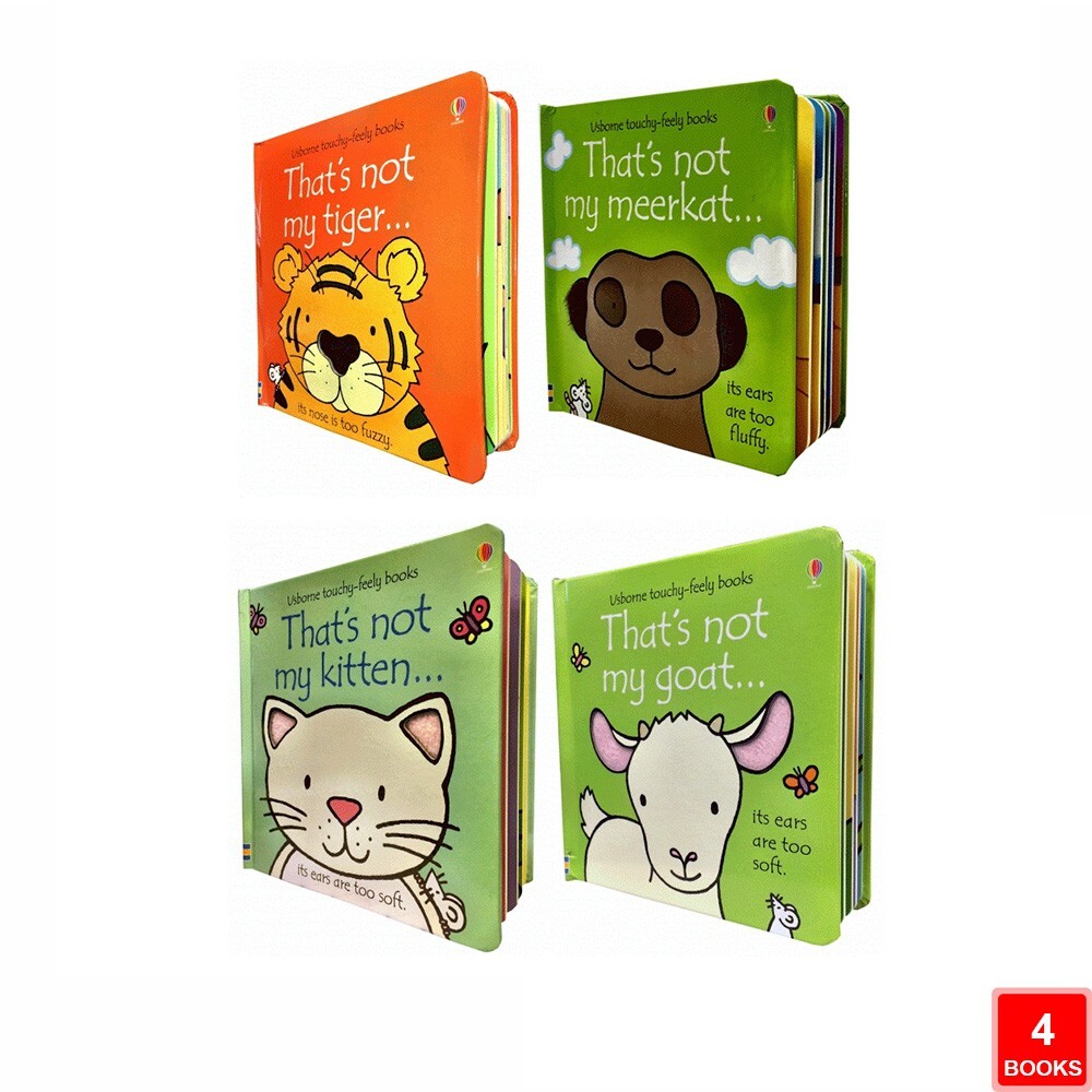 Thats Not My Touchy-Feely 4 Board Books Set Kitten, Goat, Tiger, Meerkat | Fiona - Image 7