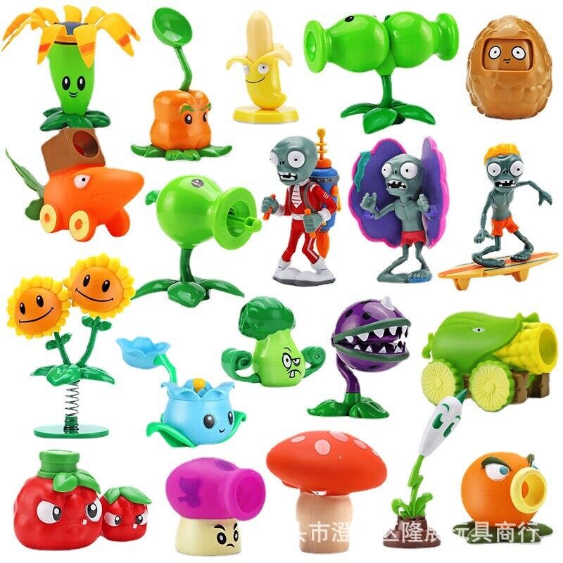 Game Plants VS Zombies Action Figure PVZ Pea Shooter & Zombie Set