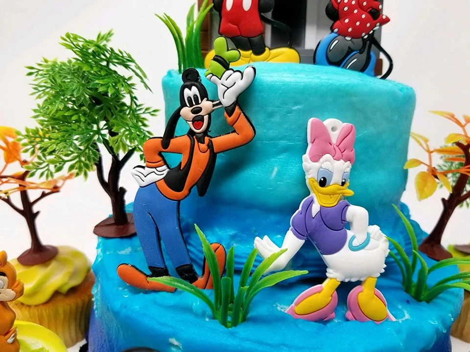 Juego de adorno de pastel de cumpleaños Mickey Mouse Clubhouse **NUEVO** Foto 3 de 4