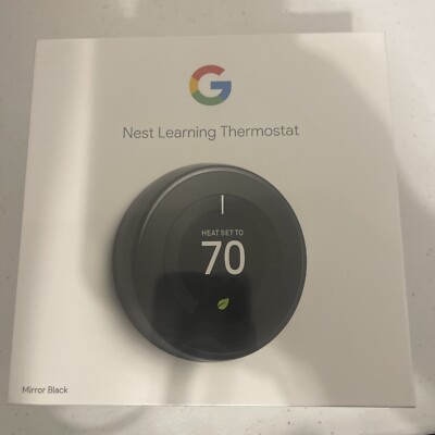Nest T3018US 3rd Gen Programmable Thermostat - Mirror Black