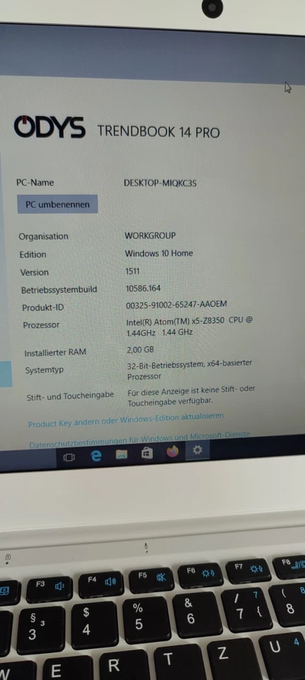 Weißes Windows 10 Ultrabook ODYS Trendbook 14 Pro - Bild 4 von 4