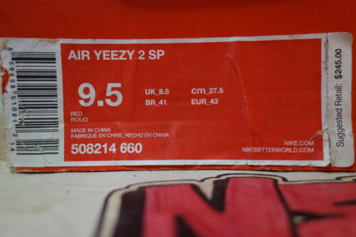 Yeezy SP "Rojo Nike Air" 508214 660 eBay