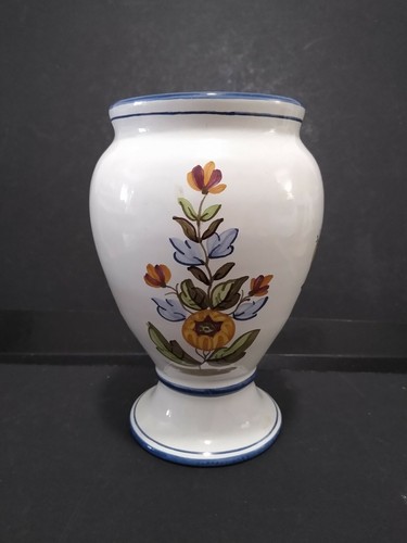 Small Vase Terracotta white color Valencia Spain. 6½" tall.