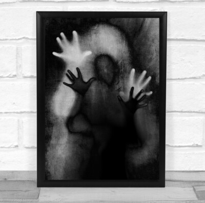 Black White Creative Dark Light Shadow Hidden Furries Wall Art Print