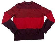 Tommy Hilfiger Long Sleeve Dark Red/Orange Lightweight Pullover Sweater SZ Small