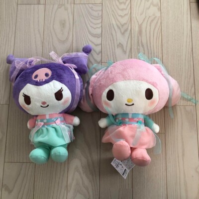 My Melody Kuromi SET of 2 Spring color BIG 25cm Plush Doll Furyu