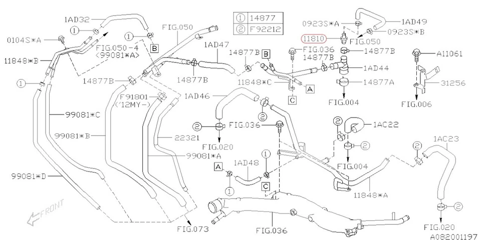 SUBARU Genuine LEGACY IMPREZA FORESTER VALVE COMPLETE-CONTROL 11810AA100 OEM - Imagem 3 de 4