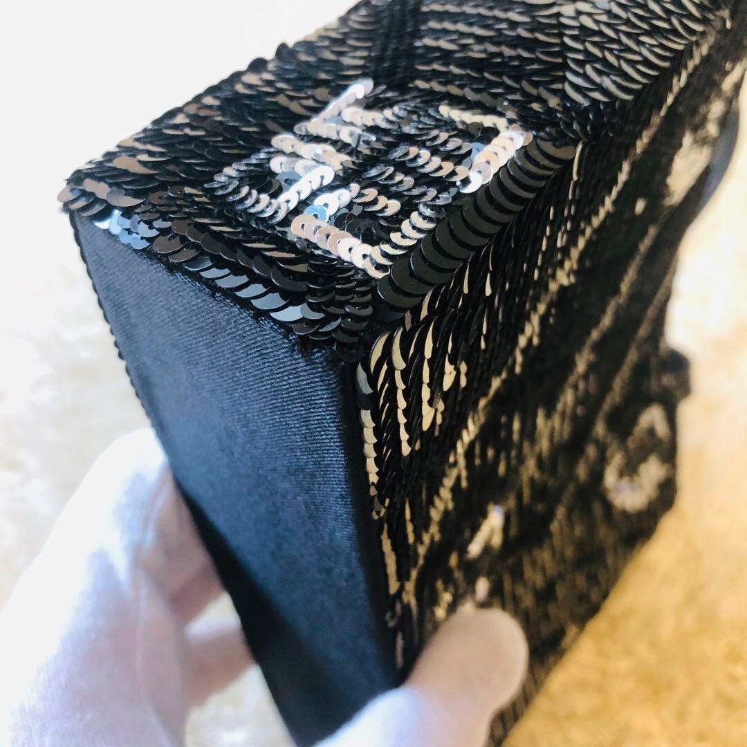 Givenchy Black Silver Sequin Handbag Evening Bag … - image 6