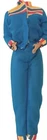 Vtg 1980s Barbie Clone 2 Piece Teal Track Suit Felt/Velour Jacket and Pants Set