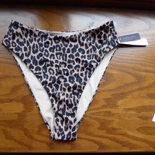 Victoria's Secret Leopard Print Swim Bikini Bottom XSmall NWT