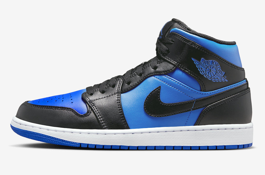 Мужские кроссовки Nike Air Jordan 1 Retro Mid Black Royal Blue Metallic DQ8426-042 sz 10.5
