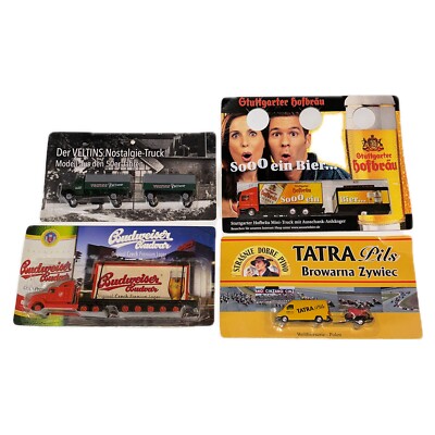 4x Modell LKW Brauerei Bier Stuttgarter Hofbräu Tatra Pils Veltins Budweiser