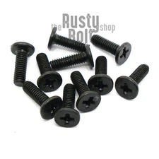 M2.5 x 8mm, Phillips Wafer Flat Head Screws, Black, Computer, Laptop, Machine