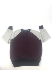 American Eagle Adult Size Medium Gray Maroon Business Casual Cotton Sweater L4