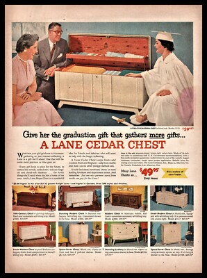 DBH&SDBH CP、SR、P、アバター、C&R386枚セット　引退品 1955 LANE Cedar Hope Chest AD Model 3132 Photo AD w/price plus 8