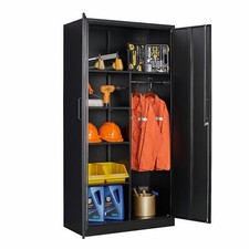 72'' Metal Cabinet Storage Locker with Lock Door for Office,Home,School,Employee