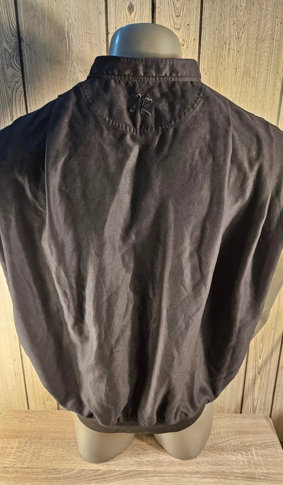 Zero Restriction Microsuede Vest Mens XL Black 1/4 Zip BR Golf Logo - Image 4 of 4