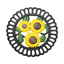 Sturdy Hot Plate Pad Heavy Duty Cast Iron Trivet for Dinning Table Kitchen