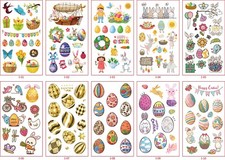 10 X Kids Easter Temporary Waterproof Tattoos Stickers Removable US I 