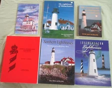 ATLANTIC COAST LIGHTHOUSES 6 Book Lot CASCO BAY COLCHESTER REEF History Photos +