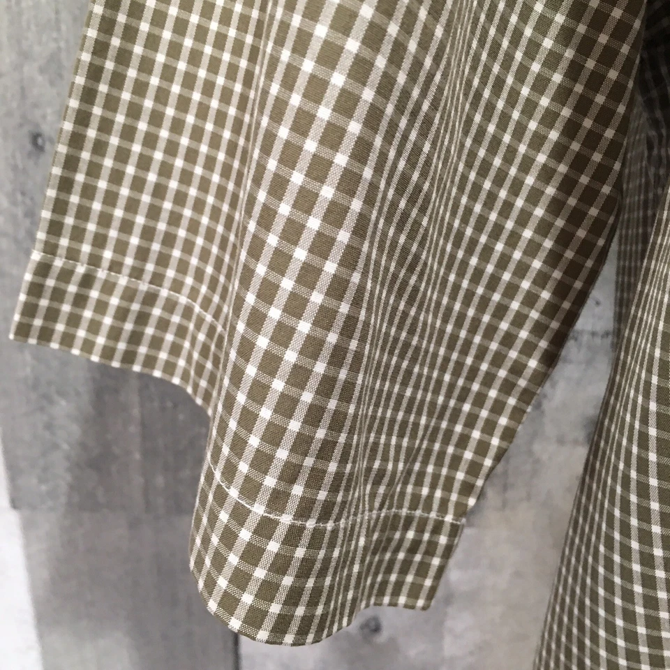 Camisa abotonada a cuadros oliva St Michaels From Marks & Spencer para hombre - talla 16 1/2 Foto 4 de 4