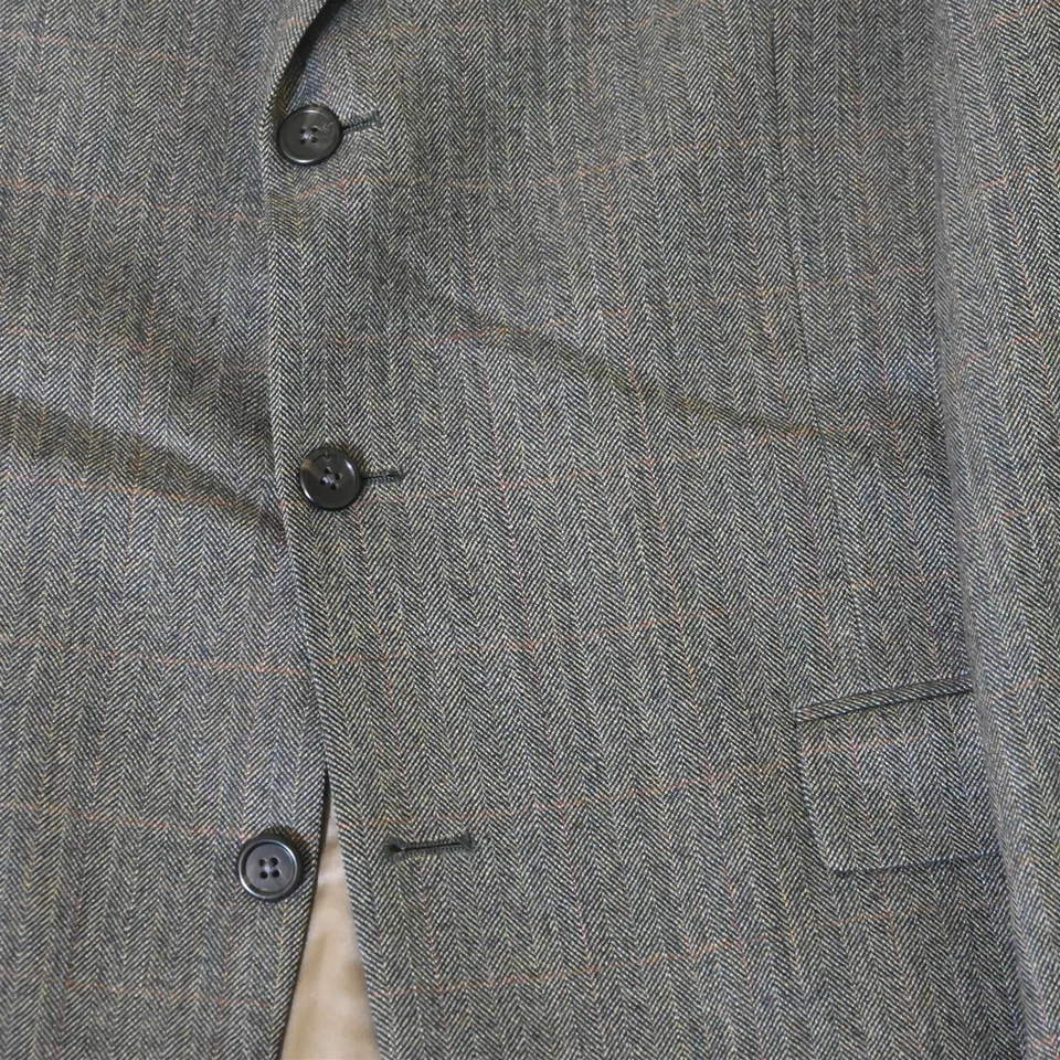 Blazer Traje Chaqueta Abrigo Deportivo Austin Reed 44R Azul Gris Lana Espiga Para Hombre Foto 3 de 4