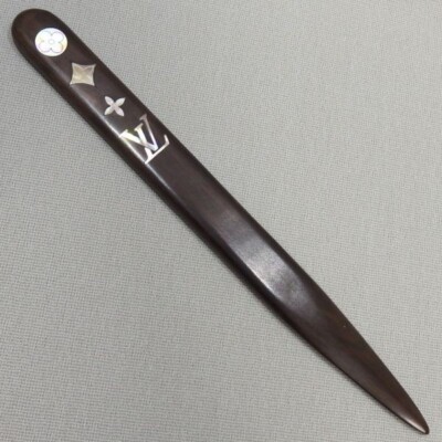 Authentic Louis Vuitton Letter Opener Paper Knife Wooden VIP Gift