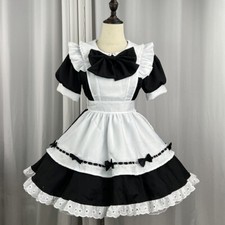 Japanese Cosplay Costume Maid Apron Outfit Dress Japanese Sweet Girl Women Dress