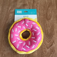 ZippyPaws Donutz Squeaker Plush Dog Toy Strawberry Brand New