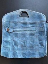 Original Hugo Boss Blaue Lammleder Velourleder Tasche Crossbody NP: 500€