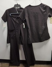 NWT Jockey Signature Scrub Set Lot 3 PCS: 2 Tops 1 Pants Black XS