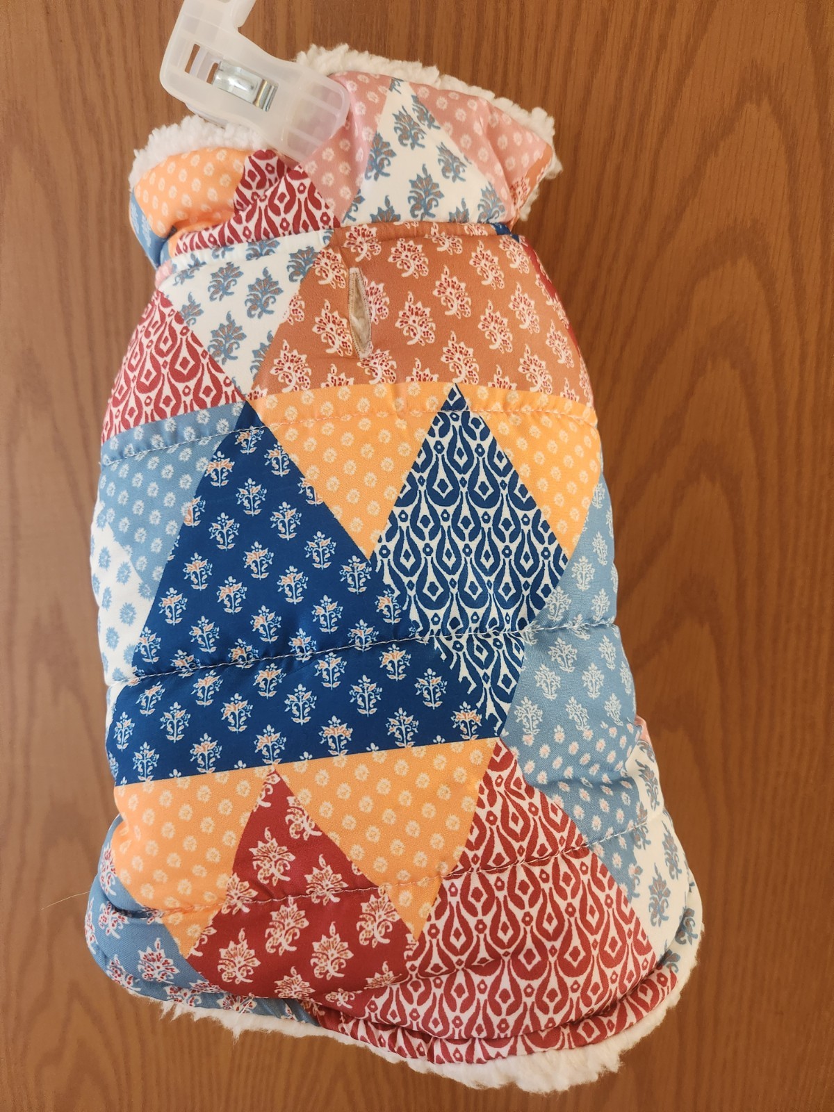 Vibrant Life Dog Clothes Sherpa Contrast Yoke Pet Jacket Patchwork Size XS Dogs