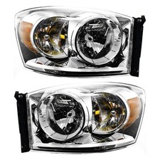 New Halogen Headlight Pair Fits Dodge Ram 1500 Slt St 07-08 Ch2503180 Ch2502180 New Halogen Headlight Pair Fits Dodge Ram 1500 Slt St 07-08 Ch2503180 Ch2502180
