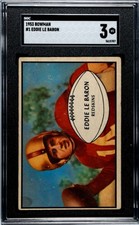 1953 Bowman Eddie LeBaron #1 Rookie SGC 3 Washington Redskins DA828